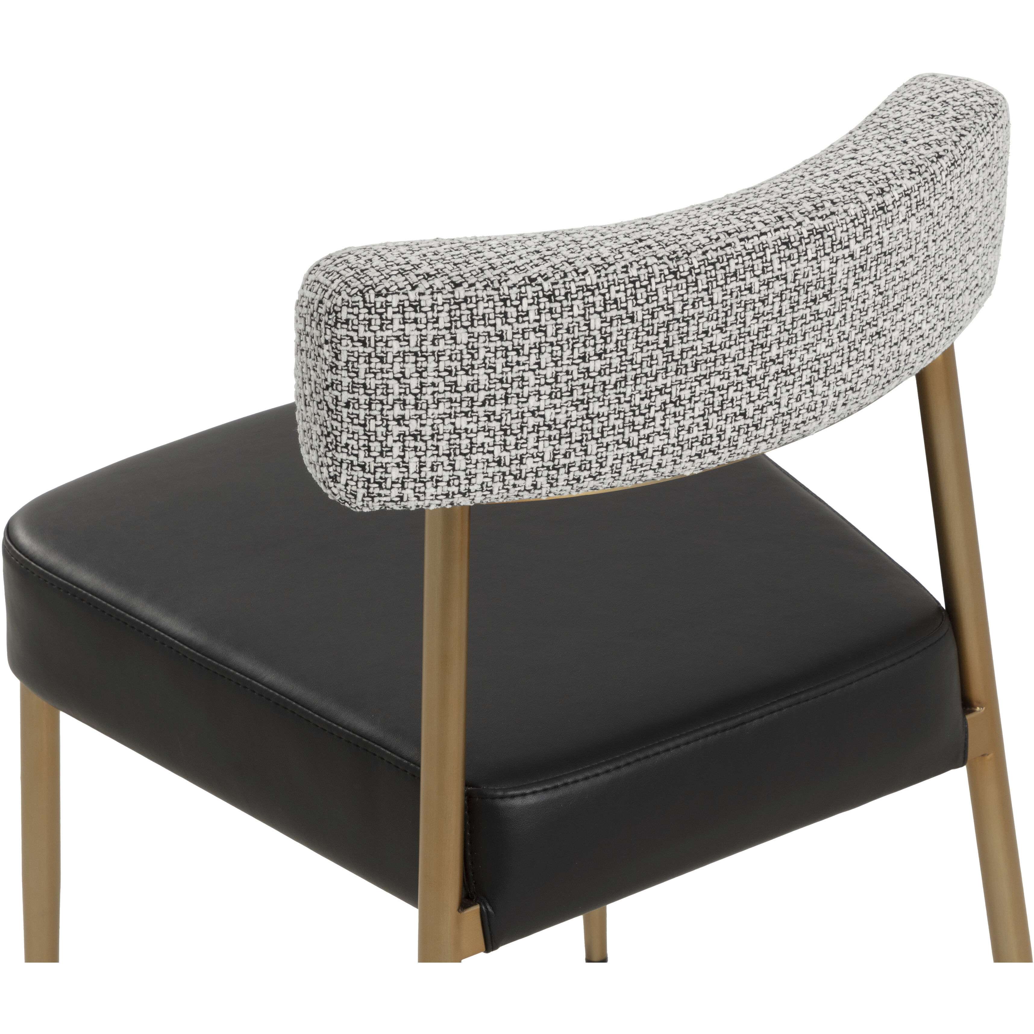 Ashwin Bravo Black / Helios Check Black Stackable Dining Chair